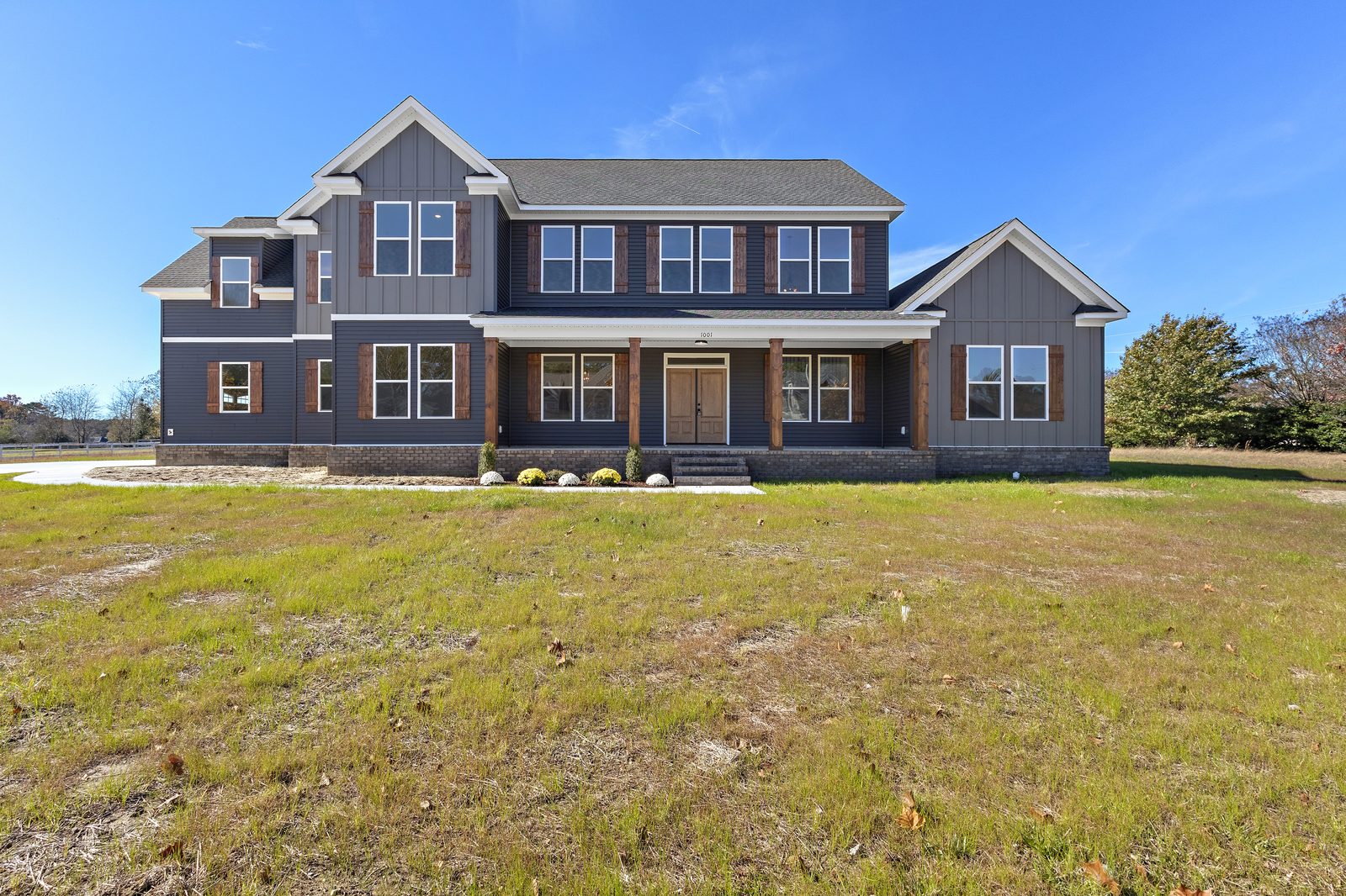Front of a two-story Laura model home